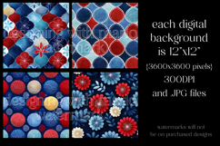 July 4th Patterns, 4th of July Denim Seamless Patterns 4 Product Image 2