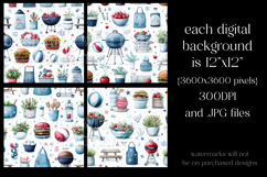 July 4th Patterns, 4th of July Picnic Seamless Patterns 1 Product Image 2