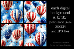 July 4th Patterns, 4th of July Hot Air Balloons Patterns s3 Product Image 2