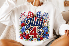 July 4th PNG Faux Yarn Floral Product Image 2