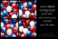 July 4th Patterns, 4th of July Balloons Seamless Patterns s2 Product Image 2