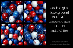 July 4th Patterns, 4th of July Balloons Seamless Patterns s3 Product Image 2