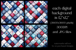 July 4th Backgrounds, 4th of July Quilted Backgrounds, s1 Product Image 2
