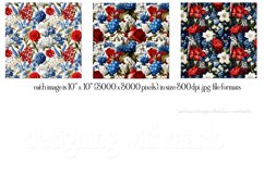 July 4th Wind Spinners, Red White Blue Flowers Wind Spinners Product Image 3