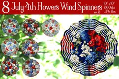 July 4th Wind Spinners, Red White Blue Flowers Wind Spinners Product Image 1