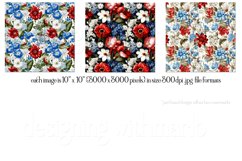 July 4th Wind Spinners, Red White Blue Flowers Wind Spinners Product Image 3