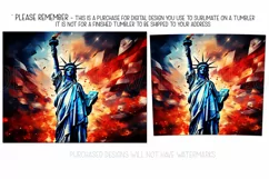 July 4th Tumbler Design, American Statue of Liberty Tumbler Product Image 2