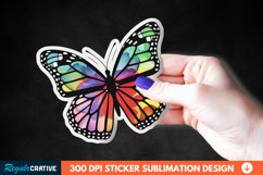 Cute Butterfly Sticker Clipart, Sticker PNG Clipart Product Image 1