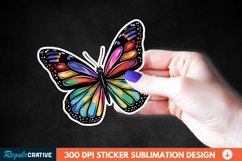 Cute Butterfly Sticker Clipart, Sticker PNG Clipart Product Image 1