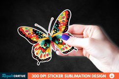 Cute Butterfly Sticker Clipart, Sticker PNG Clipart Product Image 1