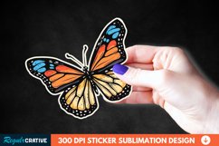 Cute Butterfly Sticker Clipart, Sticker PNG Clipart Product Image 1