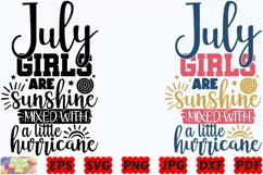 July Girls Are Sunshine Mixed With A Little Hurricane SVG Product Image 3