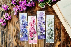 Floral Bookmark, July Bookmark, Larkspur Bookmarks, s2 Product Image 2