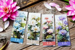 Floral Bookmark, July Bookmark, Water Lily Bookmarks, s2 Product Image 2