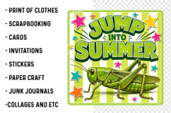 Jump into Summer Grasshopper PNG Product Image 3