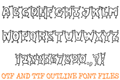 Jumping Happy Font Doodle Lettering Cartoon Characters ABC Product Image 2