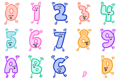 Jumping Letters Font Doodle Lettering Cartoon Characters ABC Product Image 2