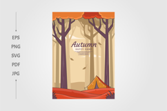autumn happy camp poster vector illustration design Product Image 1