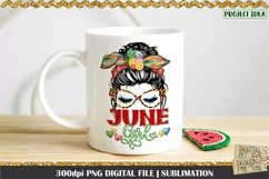 June Girl PNG Design. 300dpi PNG Digital File for sublimation, iron-on transfer, DTG printing or other print projects.