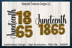 Juneteenth 1865, Faux Embroidery Alpha, T-Shirt PNG Design Product Image 1