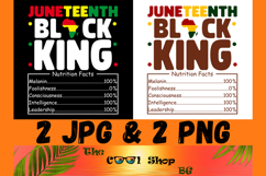 Juneteenth Black King Png, Melanin Nutrition Facts Png Product Image 1
