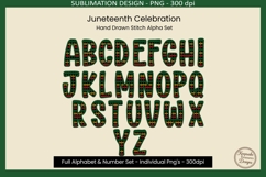 Juneteenth Faux Embroidery Alphabet &amp; Numbers Product Image 3