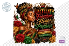 Juneteenth PNG, Black Woman Sublimation Product Image 2