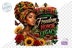 Juneteenth PNG, Black Woman Sublimation Product Image 1