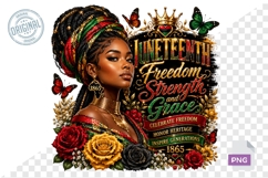 Juneteenth PNG, Black Woman Sublimation Product Image 1