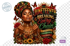 Juneteenth PNG, Black Woman Sublimation Product Image 1