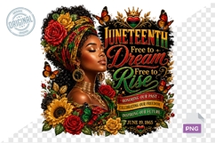 Juneteenth PNG, Black Woman Sublimation Product Image 1
