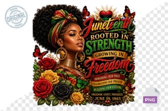 Juneteenth PNG, Black Woman Sublimation Product Image 1