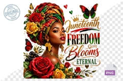 Juneteenth PNG, Black Woman Sublimation Product Image 1