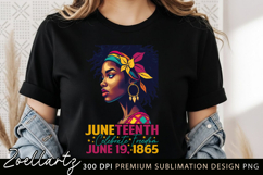 Juneteenth Sublimation PNG Freedom Day Black Girl Magic PNG Product Image 1