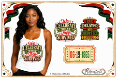 Juneteenth Celebration PNG Designs | Freedom Quotes Clipart Product Image 1