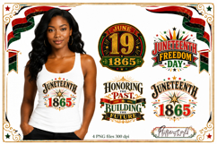 Juneteenth Celebration PNG Designs | Freedom Quotes Product Image 1
