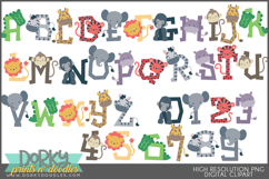 Animal Alphabet Clipart Mega Bundle Product Image 10