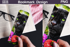 Black Panther Jungle Bookmark | Tropical Animal Illustration Product Image 1