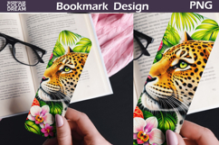 Leopard Tropical Bookmark | Jungle Animal Sublimation Product Image 1