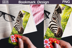 Zebra Tropical Bookmark | Jungle Animal Sublimation Product Image 1