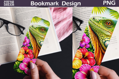 Iguana Tropical Bookmark | Jungle Reptile Sublimation Product Image 1