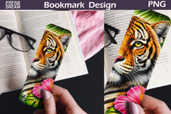 Tiger Jungle Bookmark | Tropical Wildlife Sublimation Product Image 1