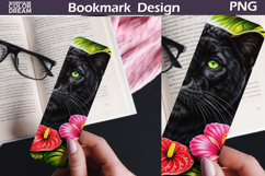 Black Panther Floral Bookmark | Jungle Animal Sublimation Product Image 1