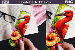 Scarlet Ibis Tropical Bookmark | Exotic Bird Sublimation Product Image 1