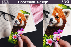 Red Panda Tropical Bookmark | Cute Animal Sublimation Product Image 1