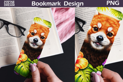 Red Panda Jungle Bookmark | Cute Animal Sublimation Product Image 1