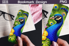 Peacock Tropical Bookmark | Exotic Bird Sublimation Product Image 1
