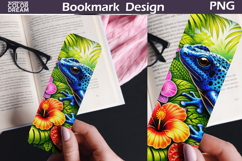Blue Frog Tropical Bookmark | Jungle Animal Sublimation Product Image 1