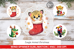 Wind Spinner Christmas Jungle Animals Product Image 1