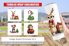 Tumbler Christmas Jungle Animals Product Image 1